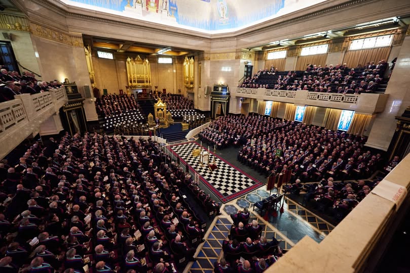 Interior of a Masonic Lodge room